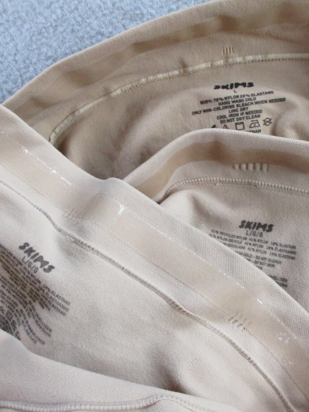 5 Pieces Skims Shapewear Lot Womens Large Wholesale Resell Beige Black Clay NWOT - Picture 7 of 9